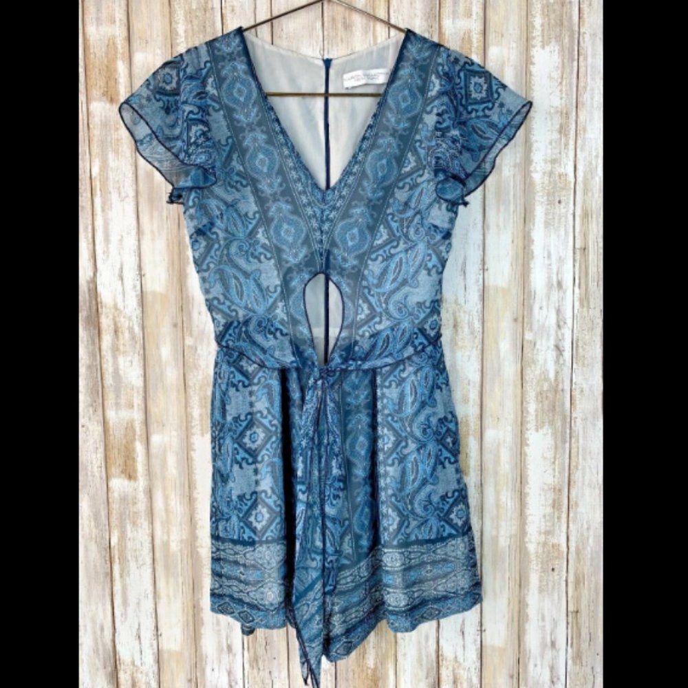 Allison Collection New York Blue Paisley Romper S